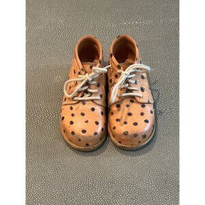 Nathalie Verlinden Natural Died, Handmade Polka Dot Boots EUR21 US 5.5 VGUC